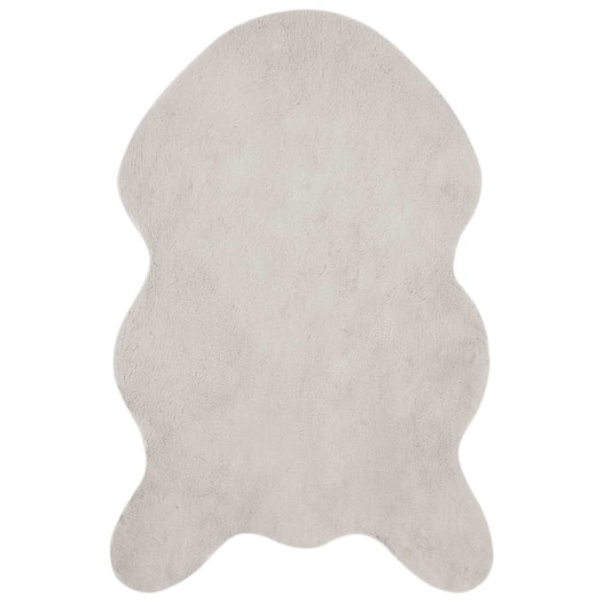 vidaXL - Antislip - vloerkleed - van - imitatie - konijnenbont - OLITE - Beige