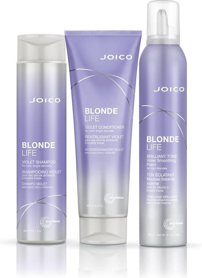 Joico Blonde Life Violet (3st) shampoo 300ml - Conditioner 250ml - Violet Tone Foam 200ml