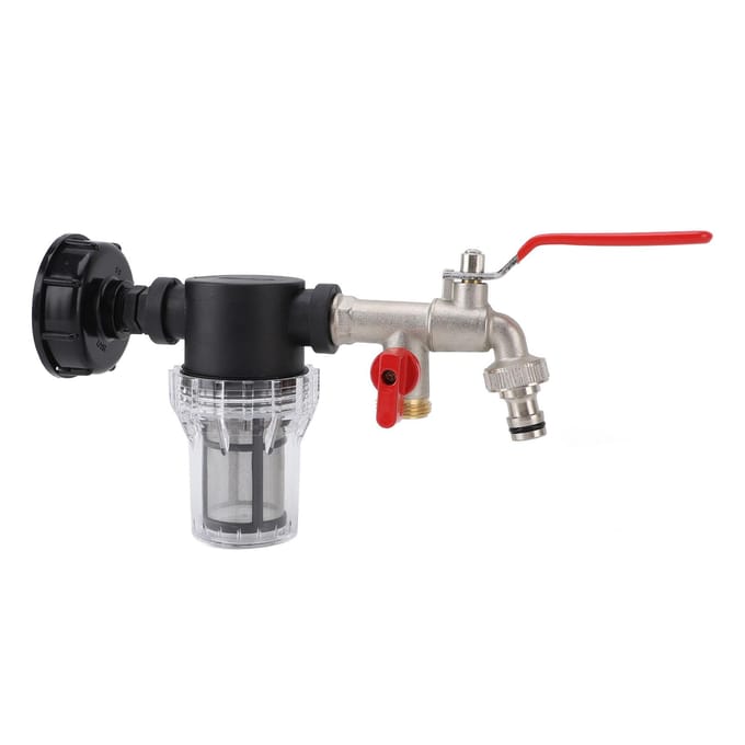 Waterfilter Voor IBC Tank Kraanadapter Ton Vat Aansluiting Tuinirrigatie Aquarium Pomp Water gray