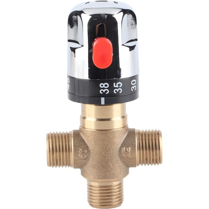 Thermostatische mengkraan van messing, watertemperatuurbuis, wastafelthermostaatregeling black