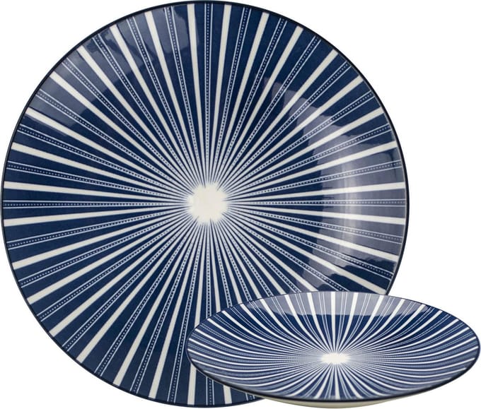 Gusta - Bord STRIPES - OUT OF THE BLUE - ø20 cm