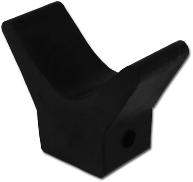 Boegbuffer voor aanhangerrubber zwart 76 mm