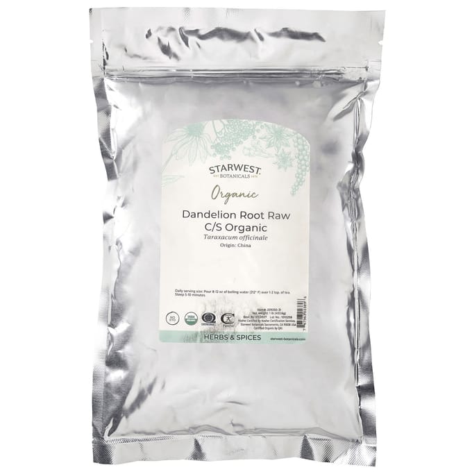 Biologische Paardenbloemwortel C/S, 453.6G(1 pond) black
