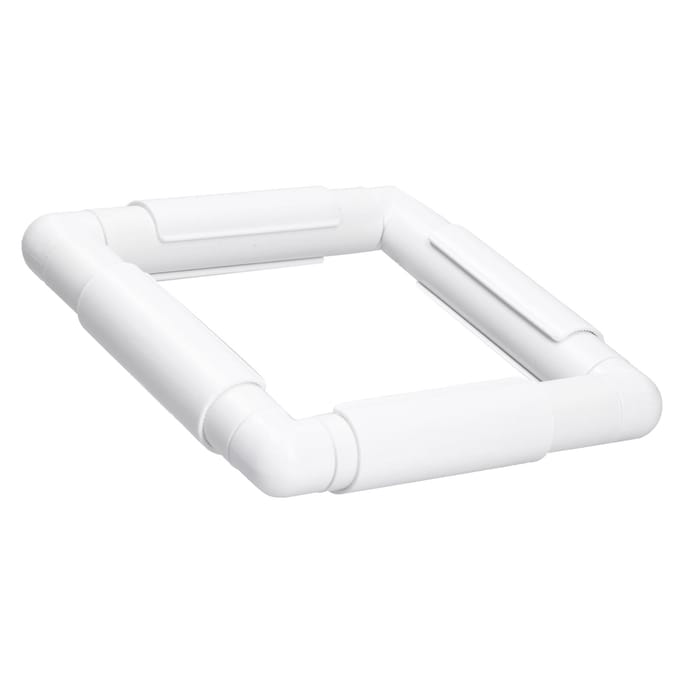 Lot de 4 cadres de broderie durables, légers, lisses, compacts, blancs, outils de couture DIY pour usage domestique white