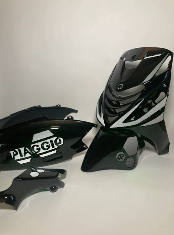 Piaggio Zip Stickerset - Hexa - Zilver