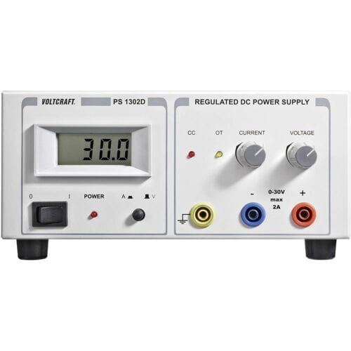 VOLTCRAFT PS-1302 D Labvoeding, regelbaar 0 - 30 0 - 2 A 60 W Aantal uitgangen: 1 x