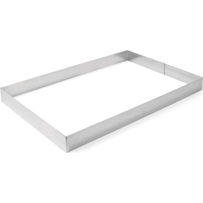 Cercle à pâtisserie rectangulaire en acier inoxydable 385x285x60mm Hendi 512432