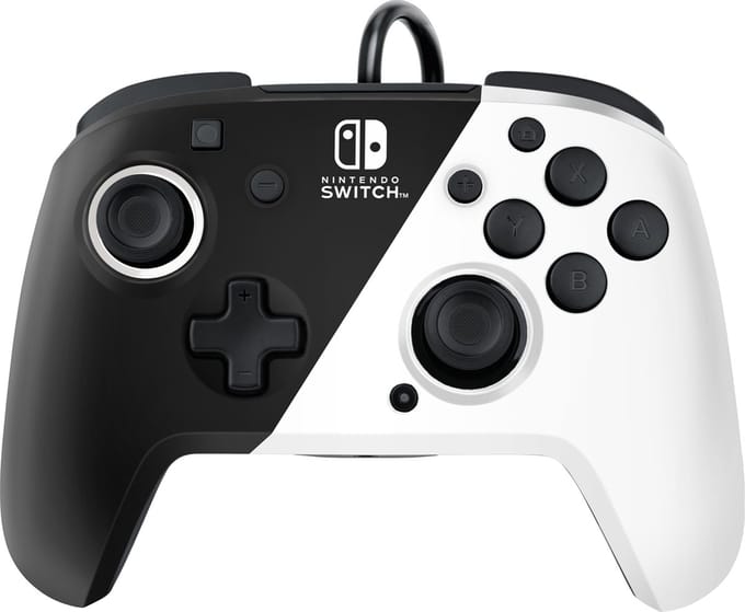 PDP Nintendo Switch Faceoff Deluxe Controller + Audio Bekabeld - Zwart & Wit - Wired Accessoires voor spelconsole - Nintendo Switch