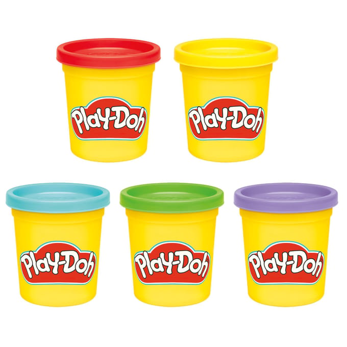 Play-Doh 5-pack Weer naar school-set, potjes met 85 gram, peuterspeelgoed voor kinderen van 2+