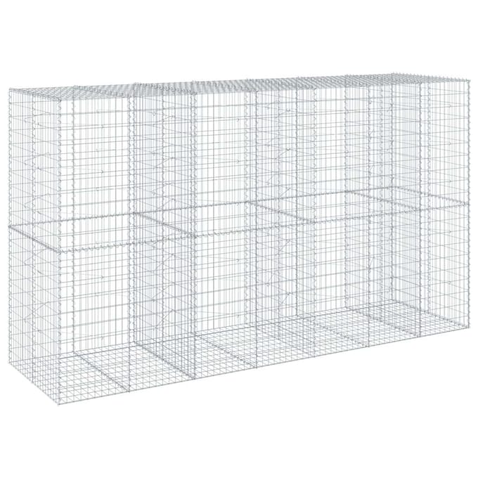 vidaXL - Schanskorf - 350x100x200 - cm - gegalvaniseerd - ijzer - zilverkleurig