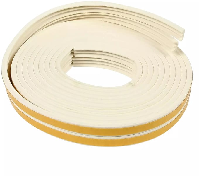 Benson E-profiel tochtstrip - 2x3 m - wit - zelfklevend - EPDM rubber - 2 stuks