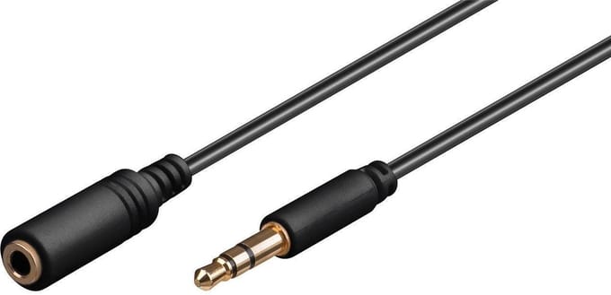 Microconnect AUDLG2G audio kabel 2 m 3.5mm Zwart