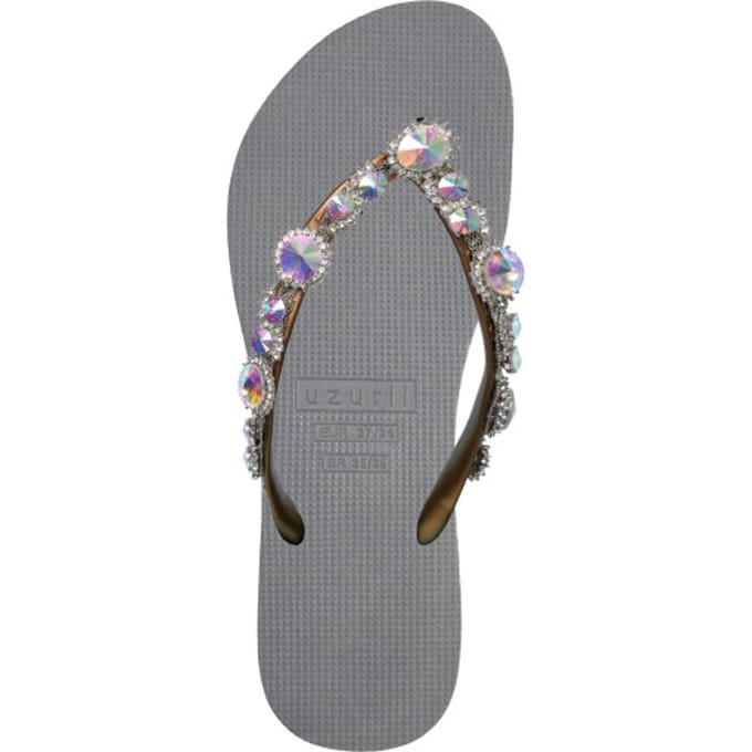 Uzurii | Teenslippers | Dames | Zilver | Maat 35/36