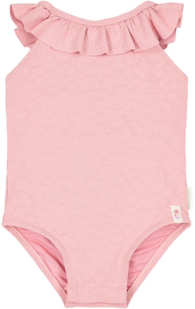 Little Dutch Badpak met Ruches - Dreamy Pink Rose - Maat 74/80