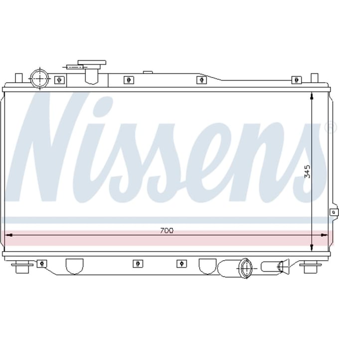 Radiator, motorkoeling NISSENS 66604