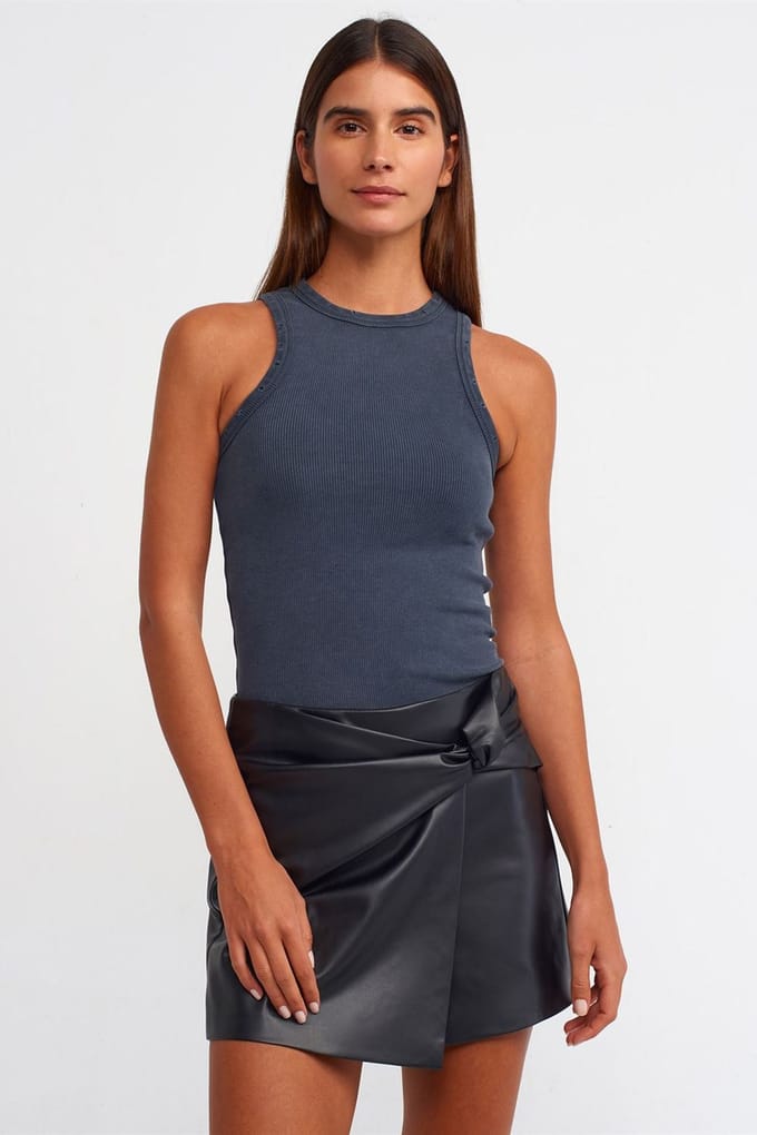 Mouwloze Geribde Trui Blouse