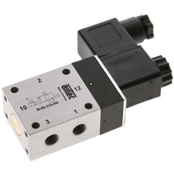 3/2 G1/8'' NO Magneetventiel 24V DC 2-10bar/28-140psi Airtec