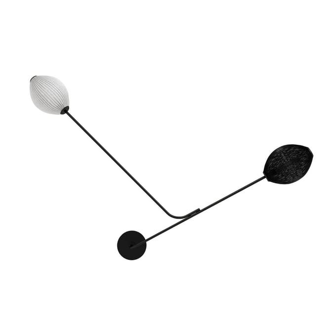 GUBI Satellite Wandlamp, Bekabeld, Zwart/ Wit