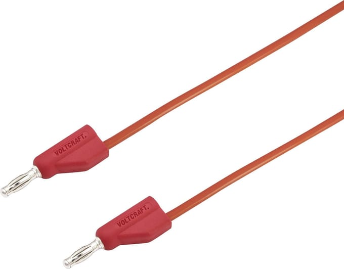 VOLTCRAFT MSB-300 Meetsnoer Banaanstekker 4 mm Silicone 1.00 m Rood 1 stuk(s)
