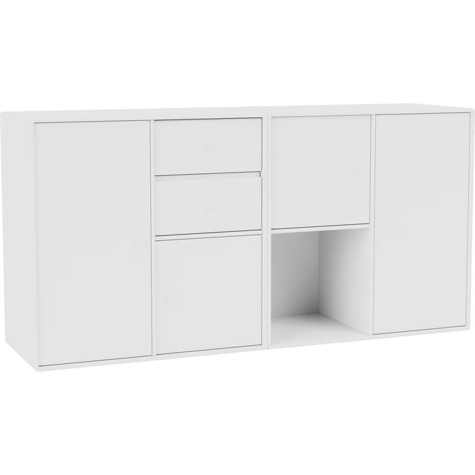 Montana Couple Highboard - New White - Beslag voor montage