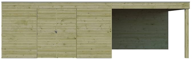 Woodlands Blokhut QB Groen Geïmpregneerd 720 x 300 cm