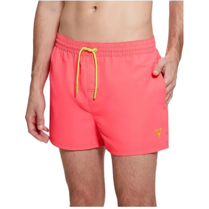 Guess herenzwempak met neonkleurige patch