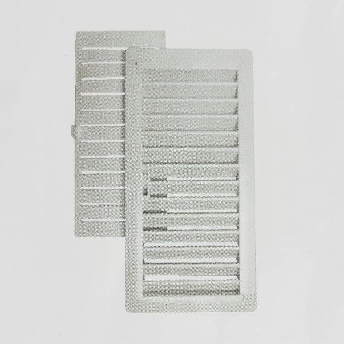 Ventilatierooster PVC - Frame rooster - Ventilatie binnen buiten - 6mm afstand sneden - 17x17 cm - Wit