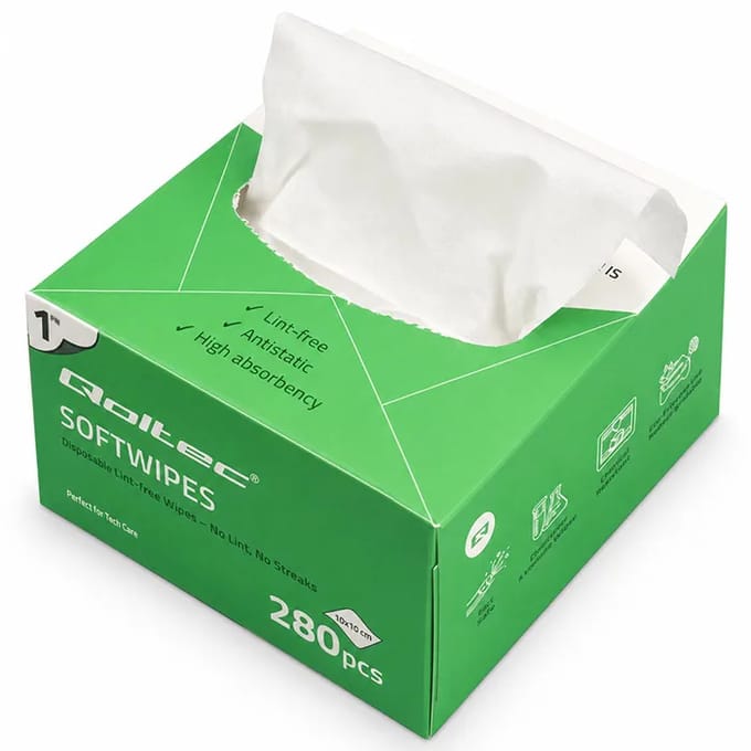 Qoltec Stofvrije doekjes voor optische vezels |   280 pc's