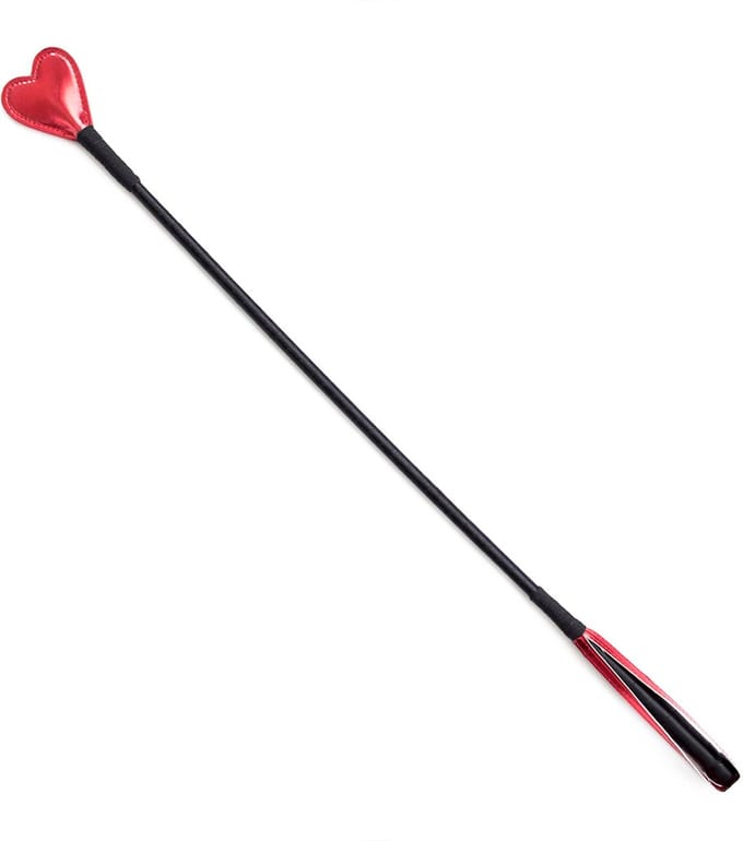 Smart Moves - Shiny Hart Rijzweep - 64 cm - Zwart/Rood