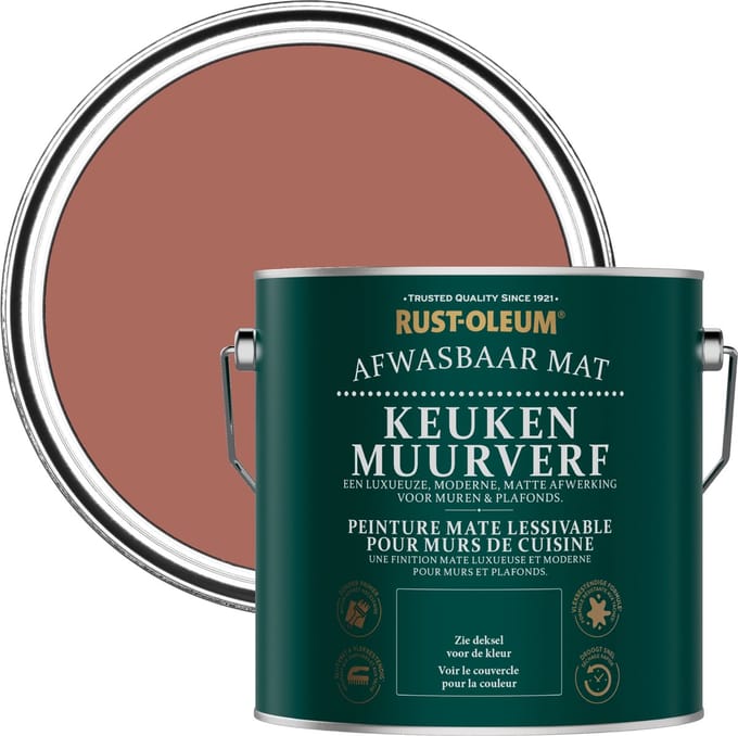 Rust-Oleum Rood Keuken muurverf - Zalm 2,5L