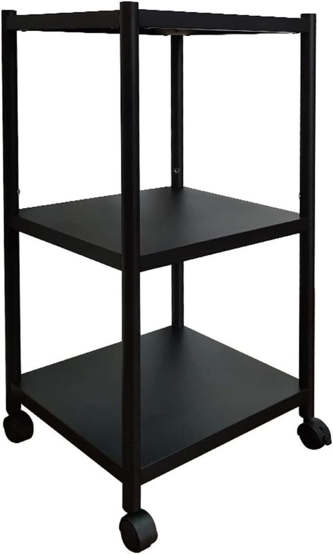 Projector Trolley - Mobiele Projectorstandaard - Presentaties Geven - Met Wielen - 40 x 80 cm - Zwart