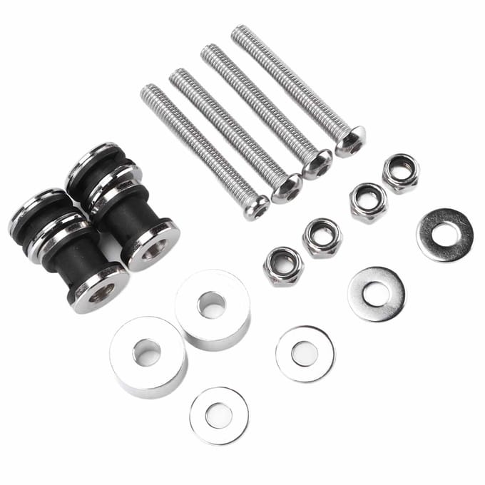 Motorfiets Rugleuning Sissy Bar Afneembare Docking Hardware Kit Vervanging voor FXST FXSTB 1987‑1999 gray