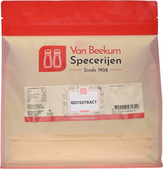 Van Beekum Specerijen - Gistextract - 1 KG (hersluitbare stazak)