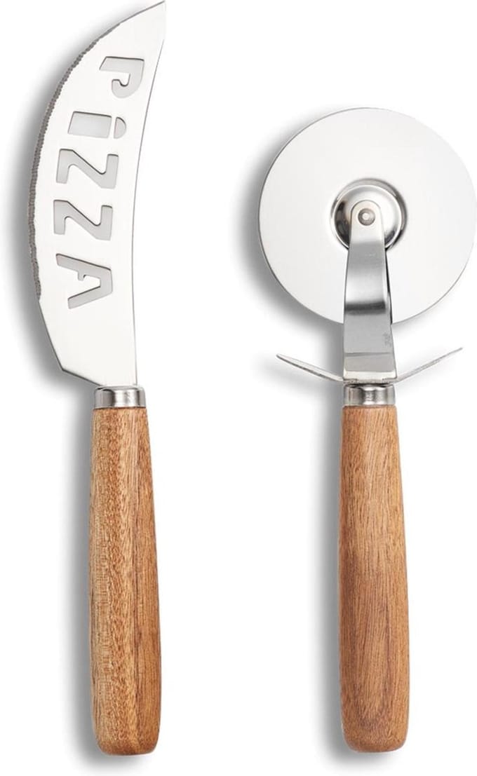 Pizzasnijder set met pizza mes en roller - Pizzarollers - Pizzamessen