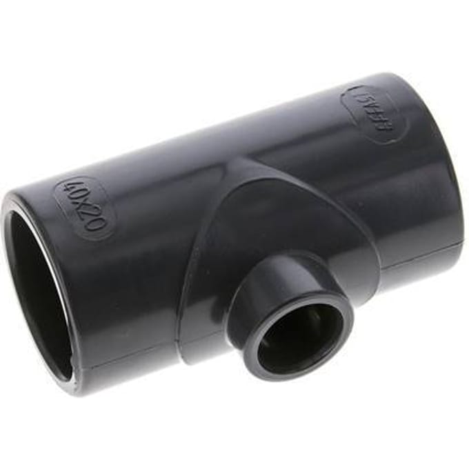 PVC Verloopstuk T-fitting Lijmmof 40 tot 20mm [2 Stuks]