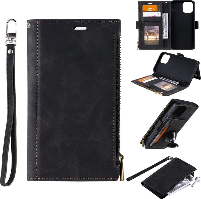 Book Case Apple iPhone 14 Plus | Hoogwaardig PU Leren Telefoonhoesje | Zwart