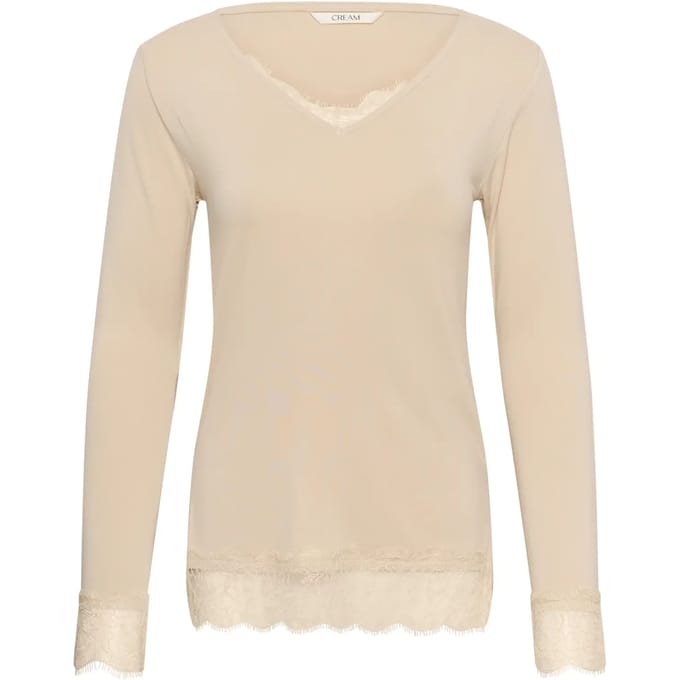 Dames-T-shirt met lange mouwen Cream CRAlvaia