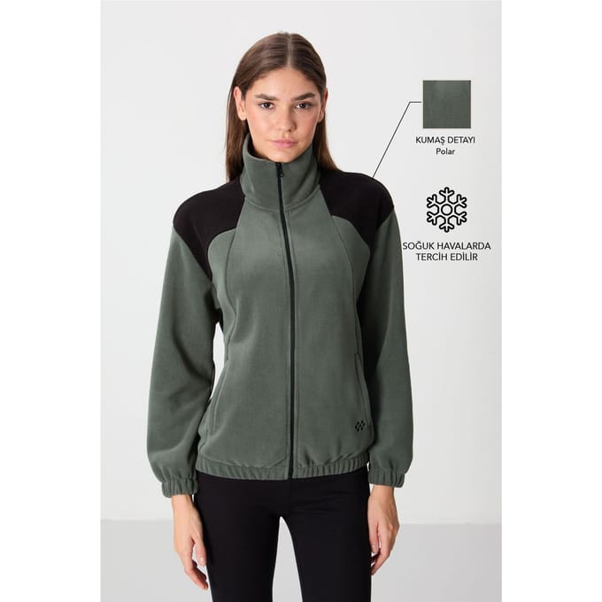 Oversized Kleurblok Half-Zip Sweatshirt