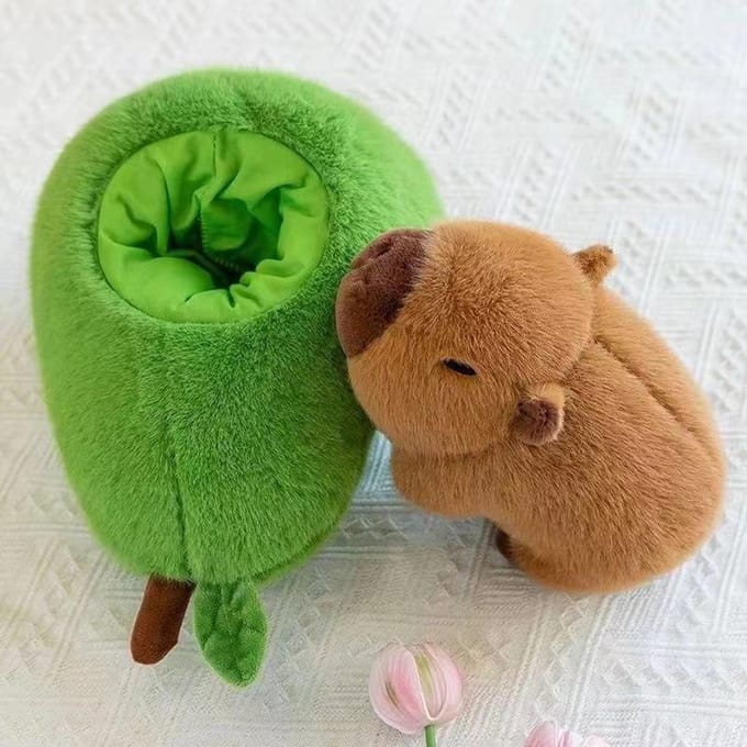 Internet beroemdheid avocado creatieve kapi pop barra pop pop capibara knuffeldier schattig verjaardagscadeau 50Cm green