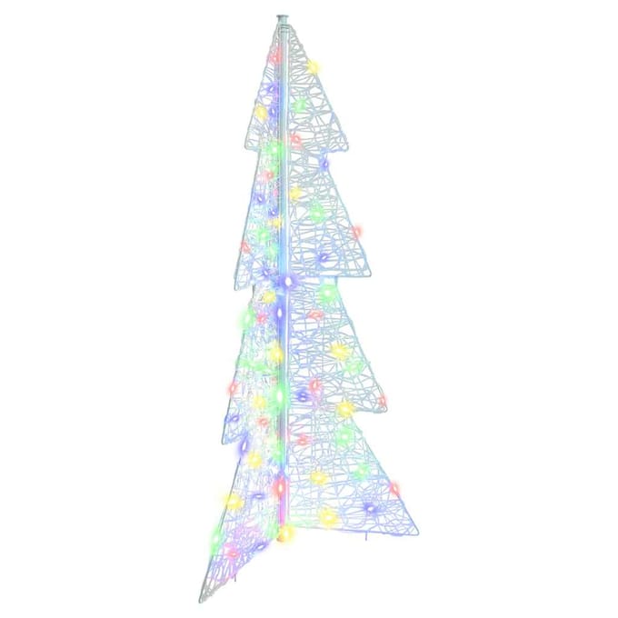 vidaXL Kerstboom 100 LED's Multikleur 120 cm Acryl