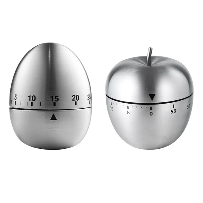Keukentimer Ei Fruit Stijl Roestvrij Staal Stabiel 70 Decibel Waterdicht Kooktimer voor gray