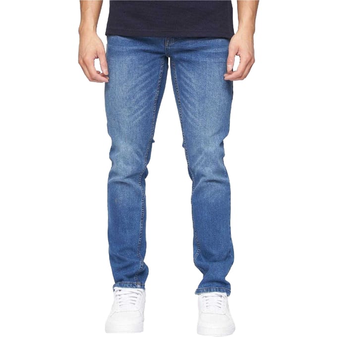 Crosshatch Heren Slim Jeans (Blauw)