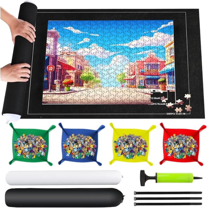 MMP® Puzzelmap - Puzzel - 1500 stukjes - 116 x 66 cm - Zwart