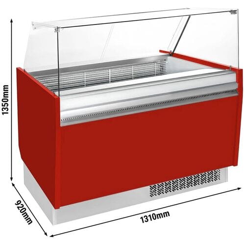 GGM Gastro Eistheke LIAM - 1310mm - Statisch - für 10+10x 5 Liter Eisbehälter - Rot Rood