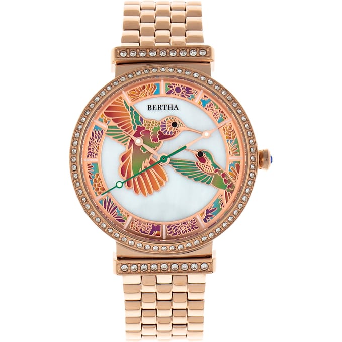 Bertha Emily parelmoer armbandhorloge
