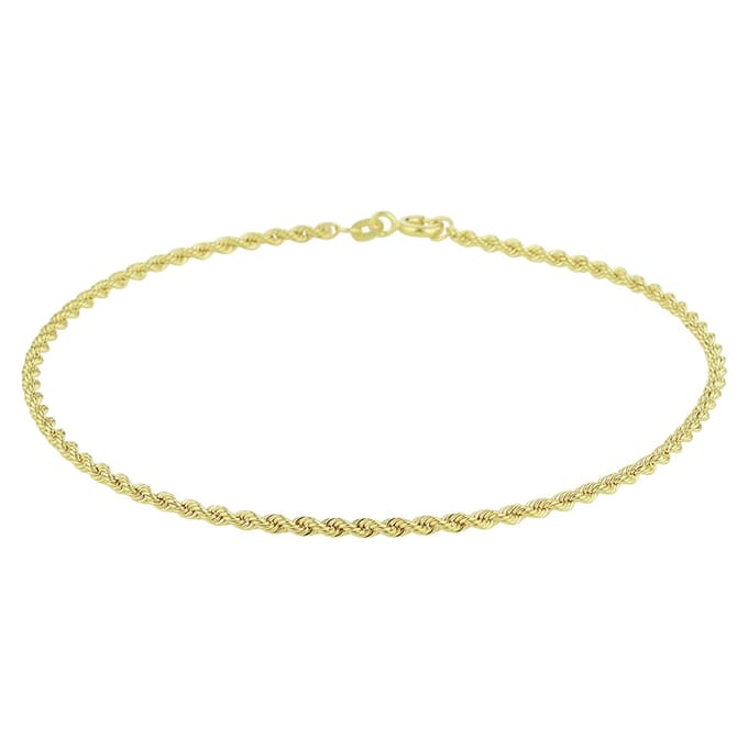 Marie Celeste enkelbandje koord 2,0 mm - Goud