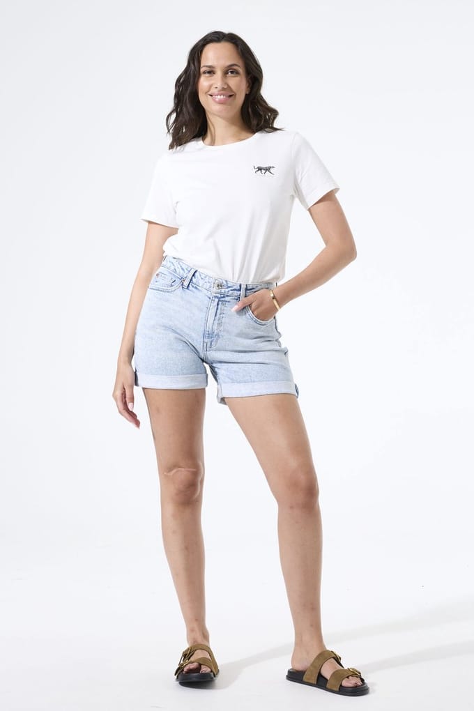 GARCIA Dames Effen Shorts Blauw