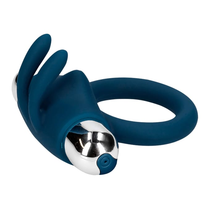 Vibrating Rabbit Cock Ring - Baltic Blue
