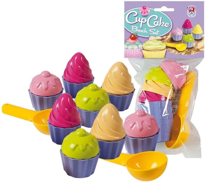Androni Giocattoli Speelgoed cupcake zandvormen - 18x - zandspeelset