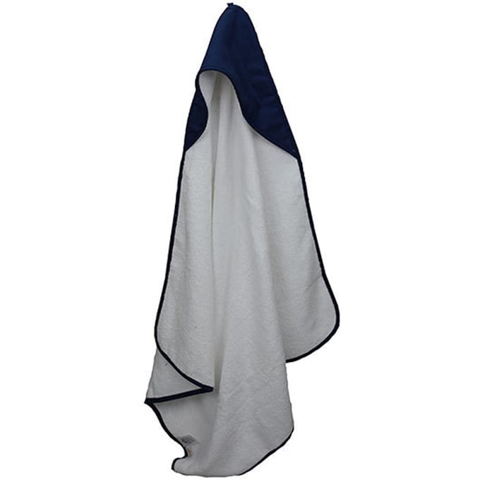 ARTG Baby handdoek met capuchon (Witte/franse marine)